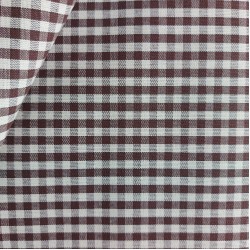 Checkered Fabric - Width 180 cm - Coffee